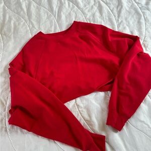 Alo Red Long Sleeve Crop